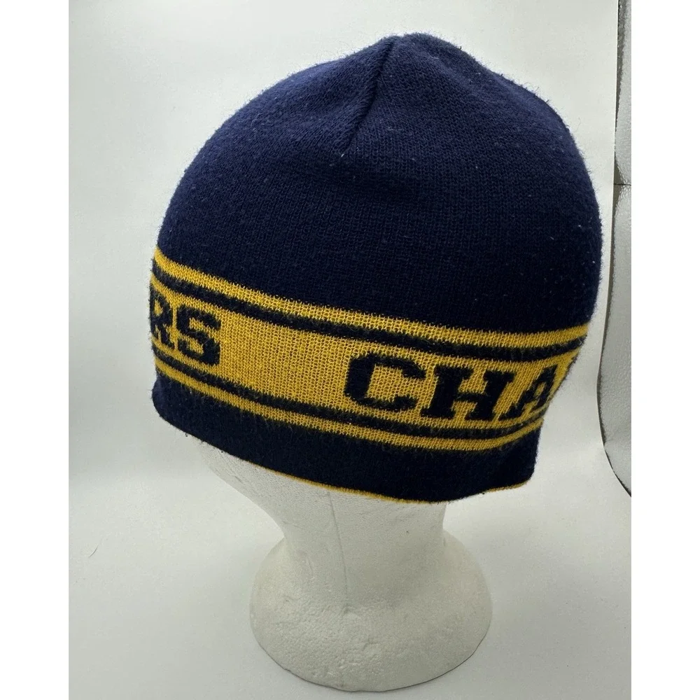 Briar Cliff University‎ Beanie Double Sided Reversible Blue And Yellow